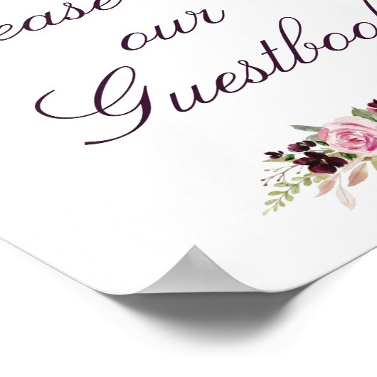 paarse bruidsgeborgente poster (Hoek)