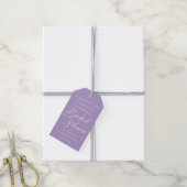 Paarse Bruidsjurk Feest Verpersoonlijkt Cadeaulabel (Met Touw)