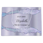 Paarse bruidsmeisje agaat groot cadeauzakje (Voorkant)