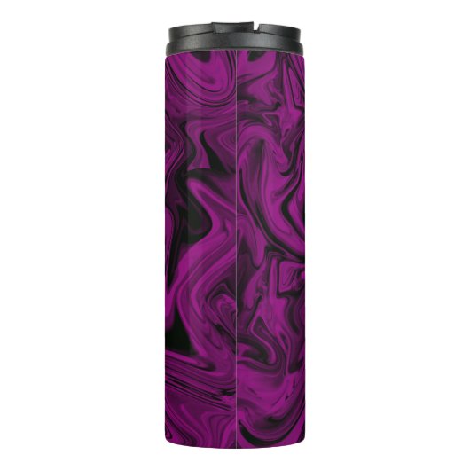 Paarse bruidsmeisje monogram thermosbeker (Achterkant)