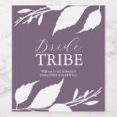 Paarse bruidsmeisje voorstel label wijn etiket (Enkel label)