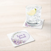 Paarse bruidsshower Papieren Onderzetter (Insitu)