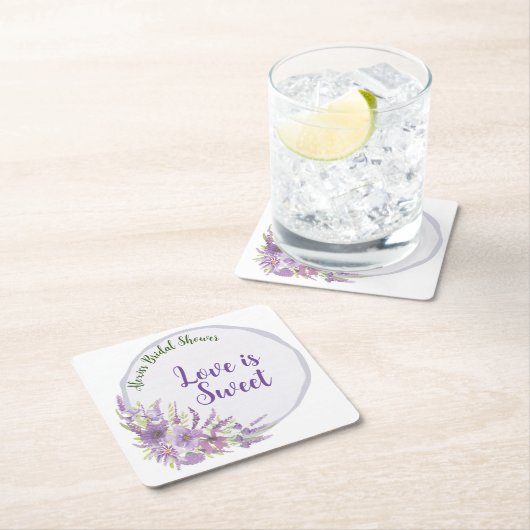 Paarse bruidsshower Papieren Onderzetter (Insitu)