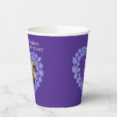 Paarse bruiloft 21-jarig jubileum papieren bekers (Links)