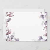 Paarse bruiloft bespaart de datum save the date (Achterkant)