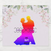 Paarse bruiloft bier etiket (Enkel label)