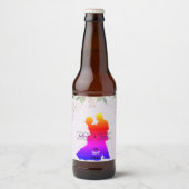 Paarse bruiloft bier etiket (Voorkant)