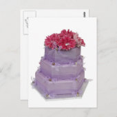 Paarse bruiloft briefkaart (Voorkant / Achterkant)