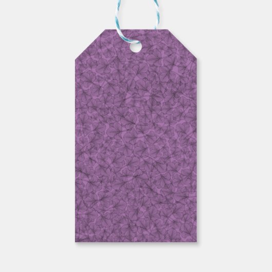 Paarse bruiloft cadeaulabel (Achterkant)