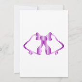 Paarse bruiloft dank u kaart bellen en lint (Achterkant)