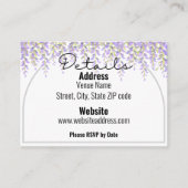 Paarse Bruiloft Details Behuizing Kaart (Voorkant)