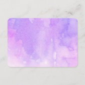 Paarse bruiloft die het goed wenst. Lavendel water Informatiekaartje (Achterkant)