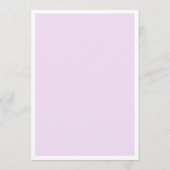 Paarse bruiloft. Eenvoudige lavendelminimalist Menu (Achterkant)