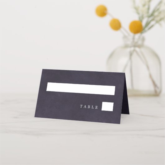 Paarse bruiloft elegante typografische klasse plaatskaartje (Voorkant)