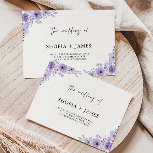 Paarse bruiloft envelop adres Sjabloon