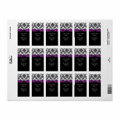 paarse bruiloft etiket (Full Sheet)