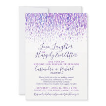 Paarse bruiloft gelofte verlenging 1 jaar op geluk