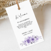 Paarse bruiloft gunst Label Sjabloon, Cadeaulabel