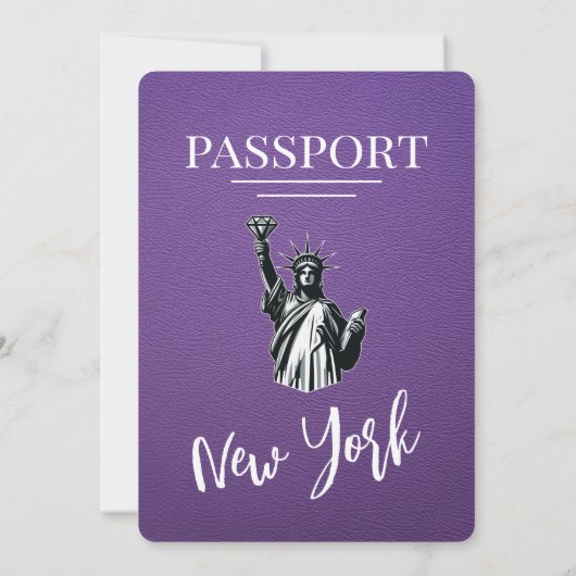 Paarse bruiloft in New York Kaart (Achterkant)