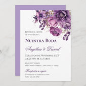 Paarse bruiloft in Spanje Kaart (Voorkant / Achterkant)