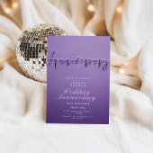 Paarse bruiloft Jubileum Kaart