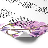 paarse bruiloft met bloemetjesplank poster (Hoek)