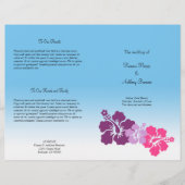 Paarse bruiloft met Hawaiiaanse hibiscus flower (Voorkant)