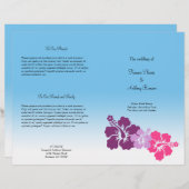 Paarse bruiloft met Hawaiiaanse hibiscus flower (Voorkant / Achterkant)