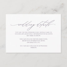  Paarse bruiloft met kalligrafie — Gegevens