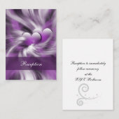 paarse bruiloft Opvang Kaarten (Voorkant / Achterkant)