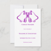 Paarse bruiloft programma bellen en lint (Voorkant)