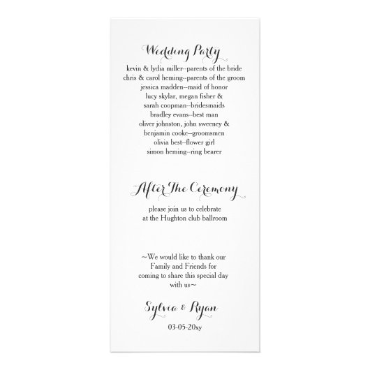 paarse bruiloft reclamekaart (Achterkant)