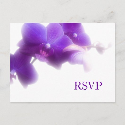 Paarse bruiloft RSVP Briefkaart (Voorkant)