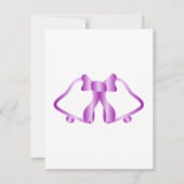 Paarse bruiloft RSVP Kaart bellen en lint (Achterkant)