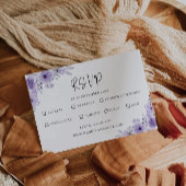 Paarse bruiloft RSVP Kaart Sjabloon