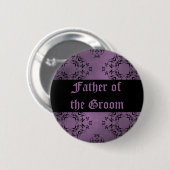 Paarse bruiloft Vader van de bruidegom Ronde Button 5,7 Cm (Voorkant /achterkant)