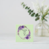 Paarse bruiloft voor weduwen rond huwelijk informatiekaartje (Staand voorkant)