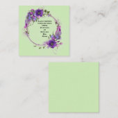 Paarse bruiloft voor weduwen rond huwelijk informatiekaartje (Voorkant / Achterkant)