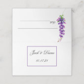 Paarse Bruiloft Waterverf Lavendel Plaats Kaarten Plaatskaartje (Buitenkant ongevouwen)