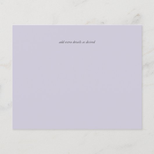 Paarse Bruiloft Wisteria Save Data BUDGET Flyer (Achterkant)