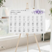 Paarse bruiloft zitplaatskaart Sjabloon Poster