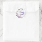 Paarse bruiloftsfeest Bedankt sticker (Tas)