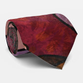 Paarse, bruine, bordeauxrode abstracte kunst strop stropdas (Opgerold)