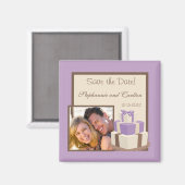 Paarse/Bruine de Aankondigingsmagneet van de Huwel Magneet (Voorkant / Achterkant)