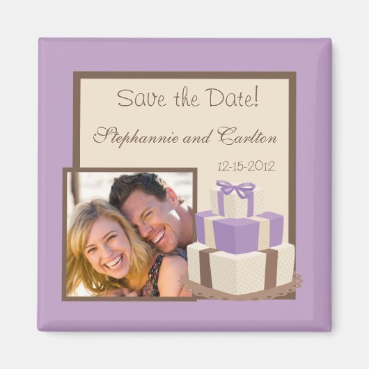 Paarse/Bruine de Aankondigingsmagneet van de Huwel Magneet (Voorkant)