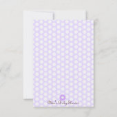 Paarse & Bruine Floral Design Baby shower RSVP (Achterkant)