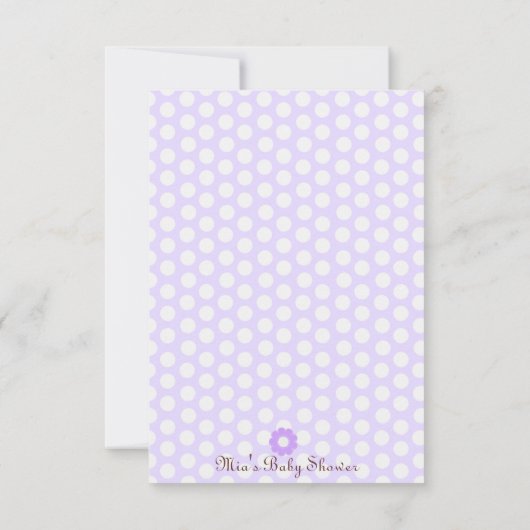 Paarse & Bruine Floral Design Baby shower RSVP (Achterkant)