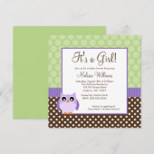 Paarse bruine groene oliepalk pols dot Baby shower Kaart (Voorkant / Achterkant)