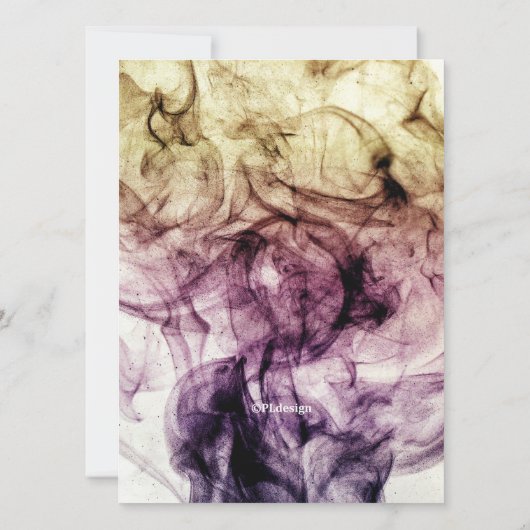 Paarse bruine stofpuinachtige stof Abstract person Kaart (Achterkant)