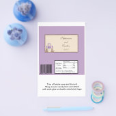 Paarse/Bruine Trouwtaart Grote Snoepjes Bar Wrappe Flyer (Enkel)